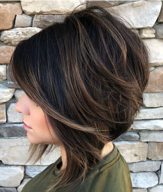 Angled Bob with Long Front Pieces