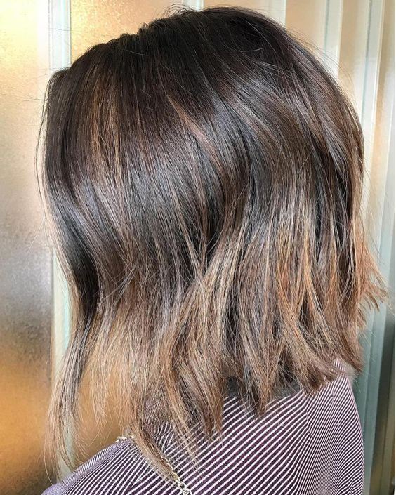 Angled Bob with Textured Ends