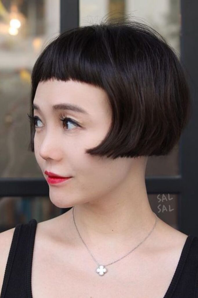 Baby Bangs With Retro Bob