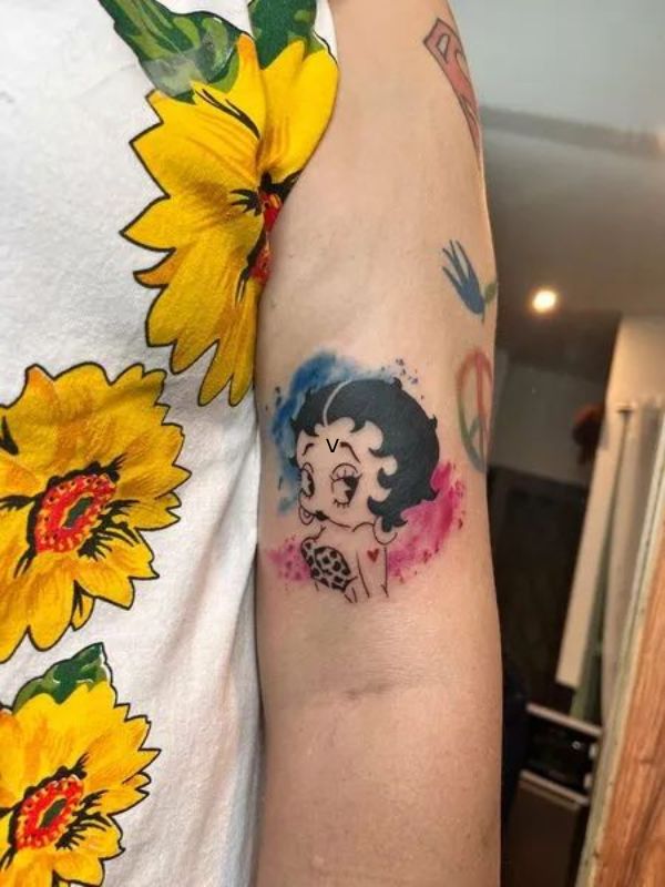 Betty Boop in Ink Splatter