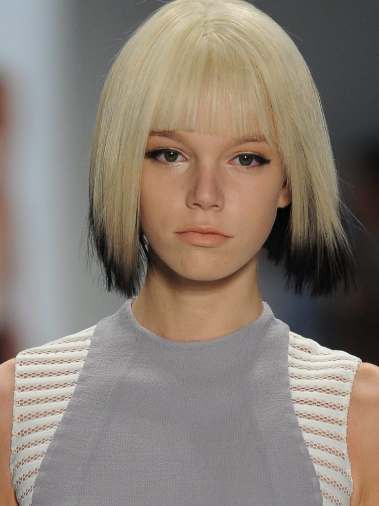 Blonde Bob with Dark Ends.