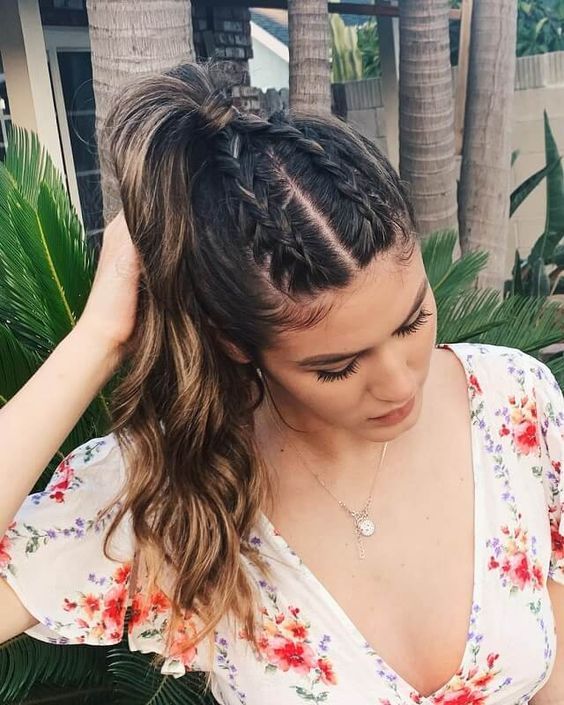 Braided Ponytail Boho Vibes