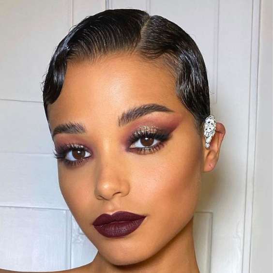 Burgundy Lipstick For Brown Skin