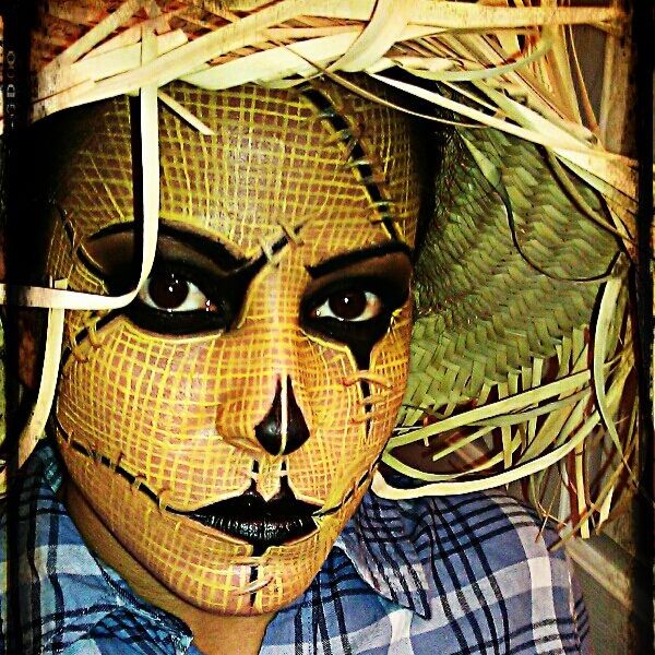 Burlap Scarecrow Makeup