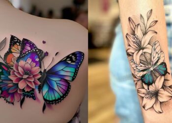 Butterfly With Flower Tattoo Ideas