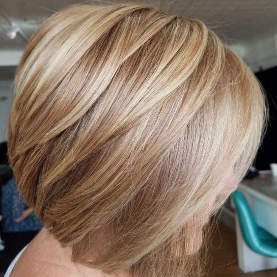 Caramel Blonde Bob with Dimensional Layers