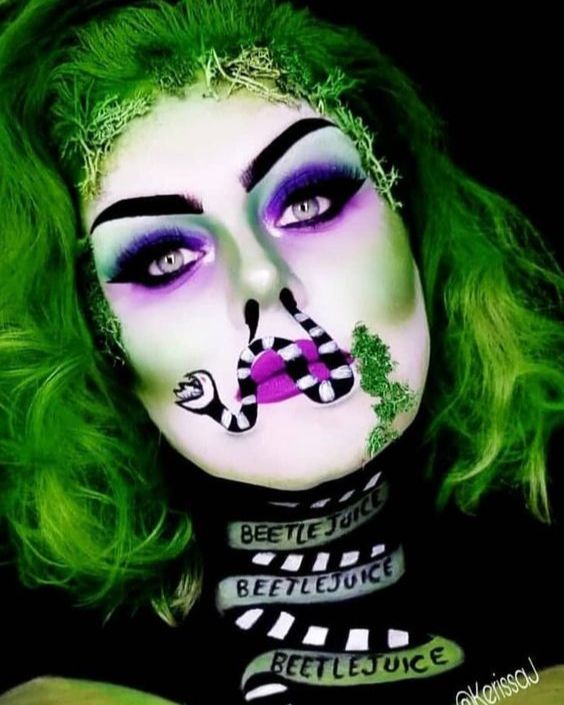 Cartoon Beetlejuice Makeup