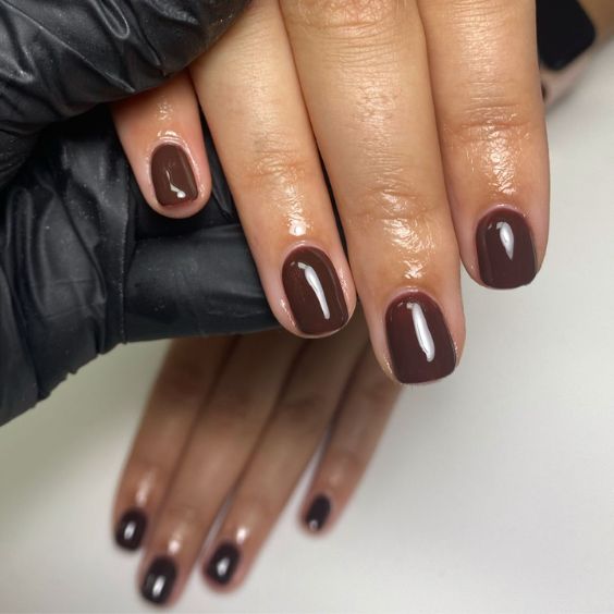 Chocolate Gel Nails