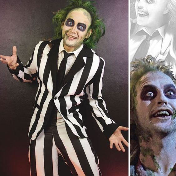 Classic Beetlejuice Makeup