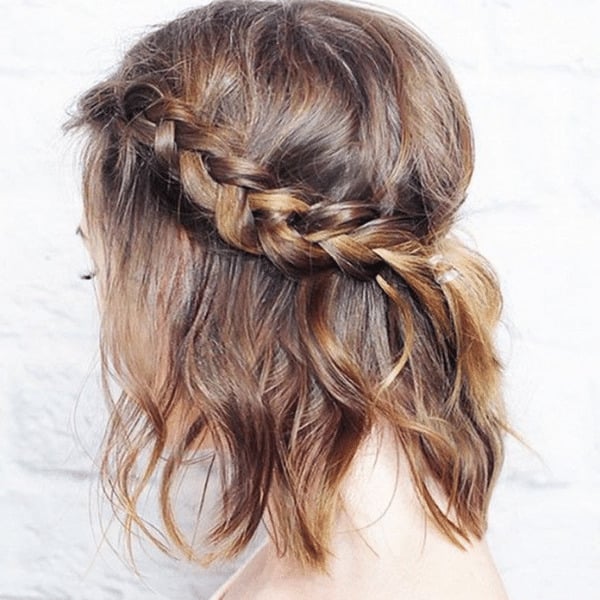 Crown Braid for Mid-Length Hair