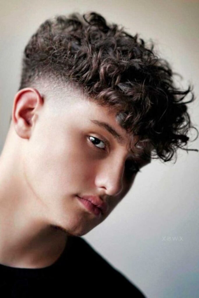 Curly Top with Short Sides