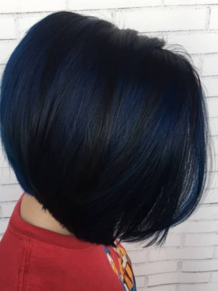 Dark Navy Blue Short Hair