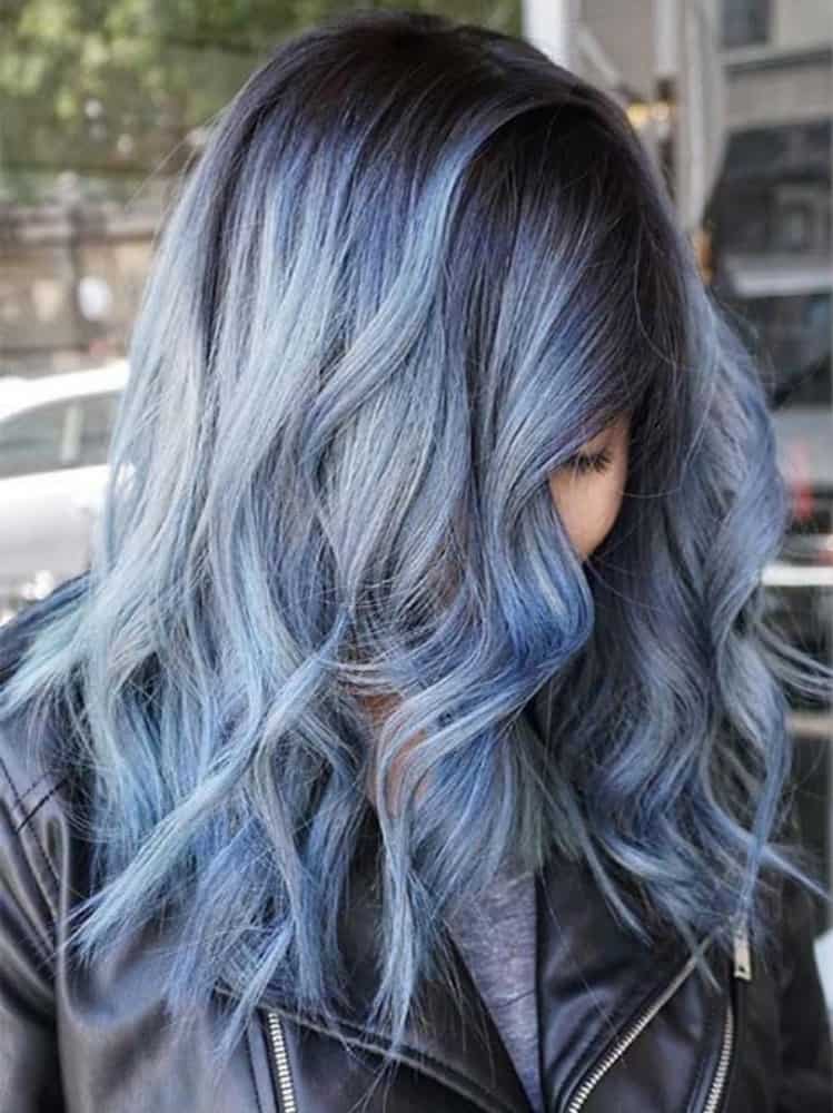 Denim Colored Hair Shade Long