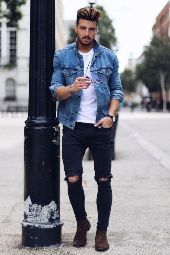 Denim Jacket and Jeans