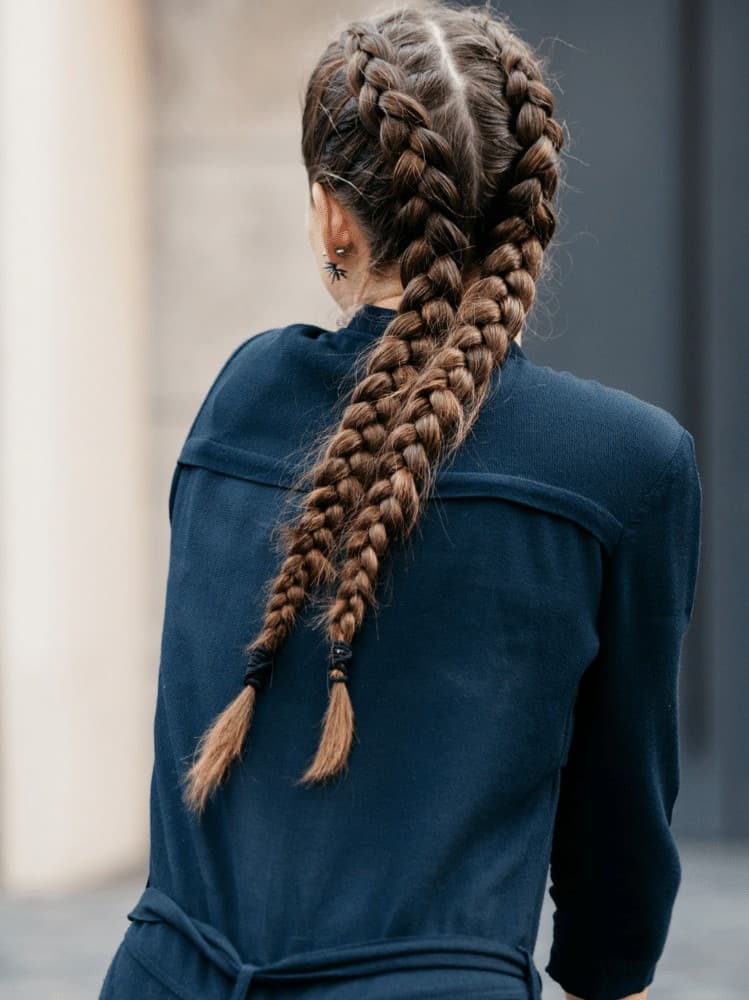 Double French braids