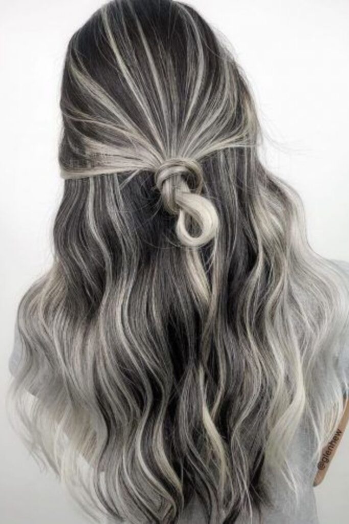 Dramatic Ice Blonde Highlights