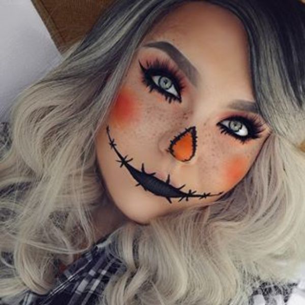 Easy Scarecrow Makeup