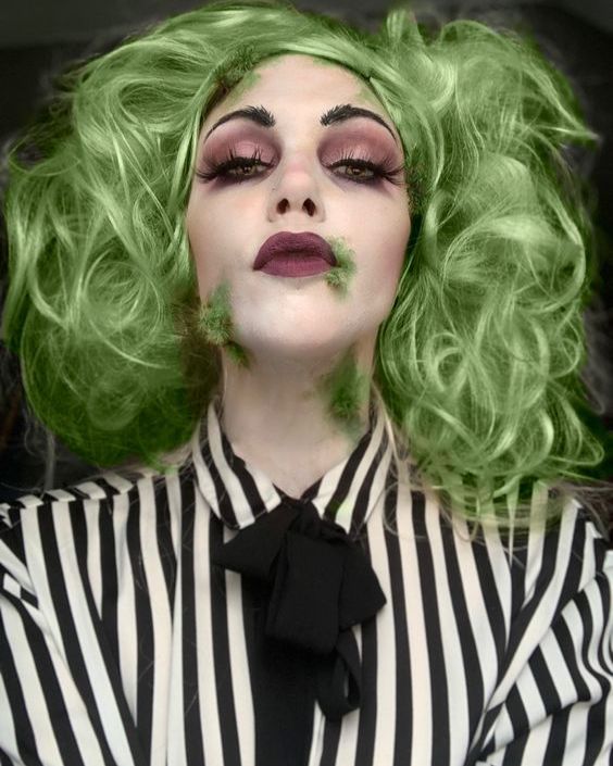 Female Beetlejuice Makeup