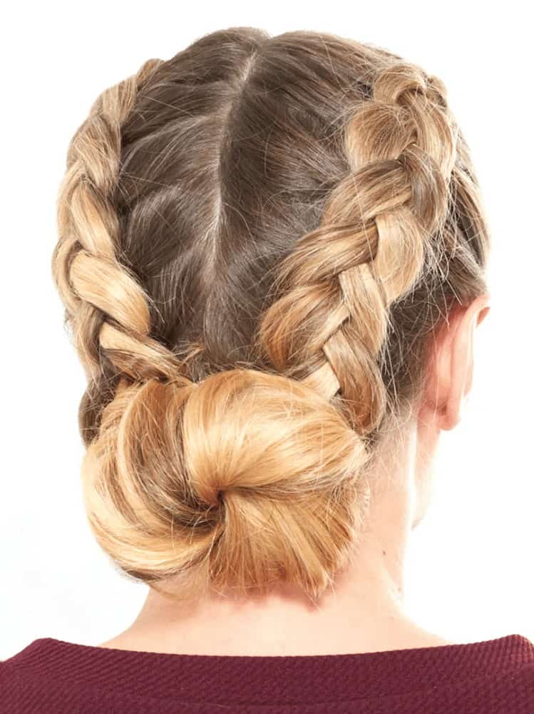 French braid bun