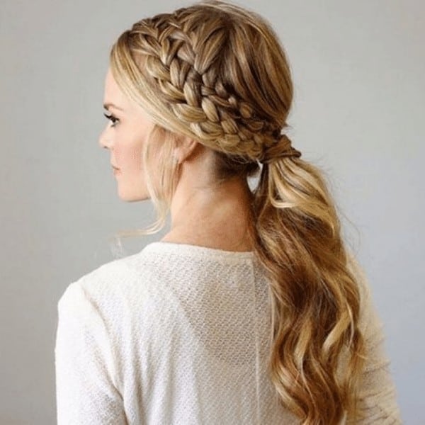 French type of side braid