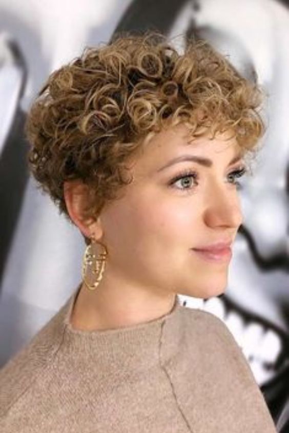 Ginger Curly Pixie Cut