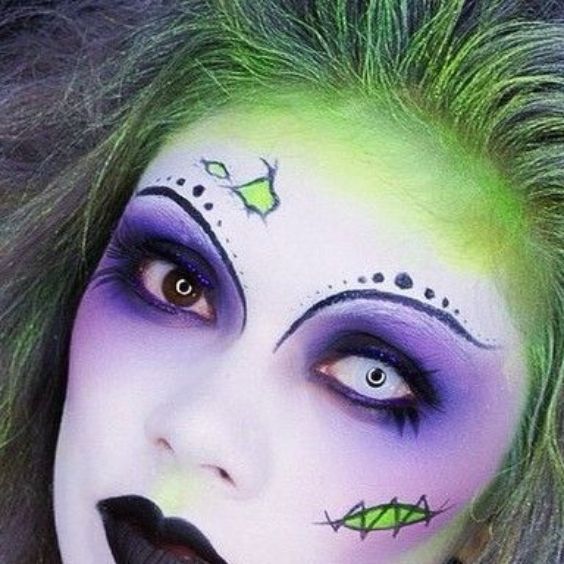 Glam Beetlejuice Makeup