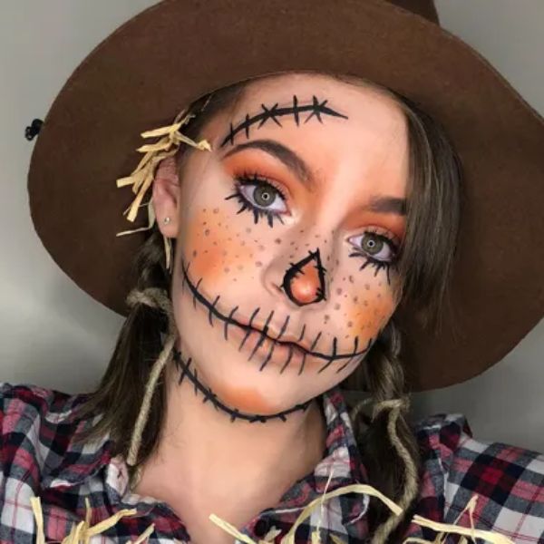 Glam Scarecrow Makeup