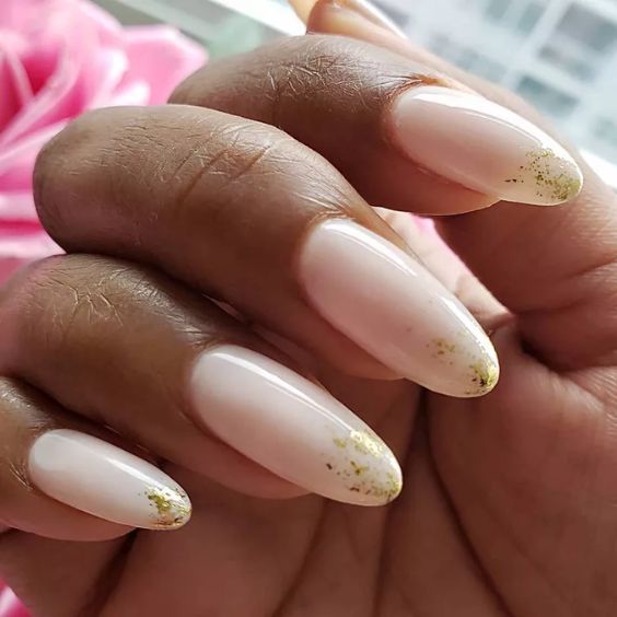 Gold Glitter Tips