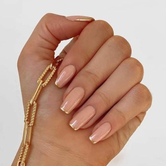 Golden French Tips