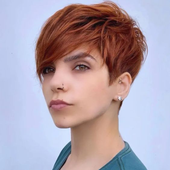 Gorgeous Copper Pixie Cut