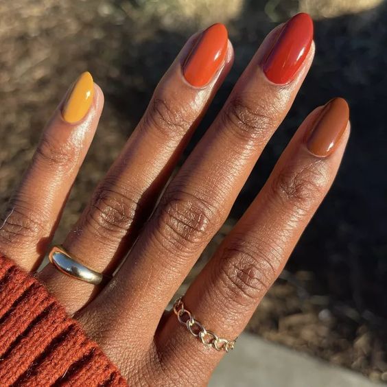 Gradient Autumn Nails