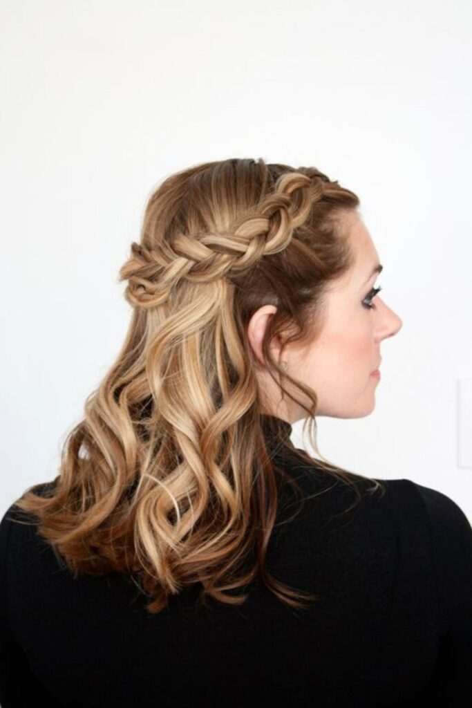 Half-Up Braided Crown