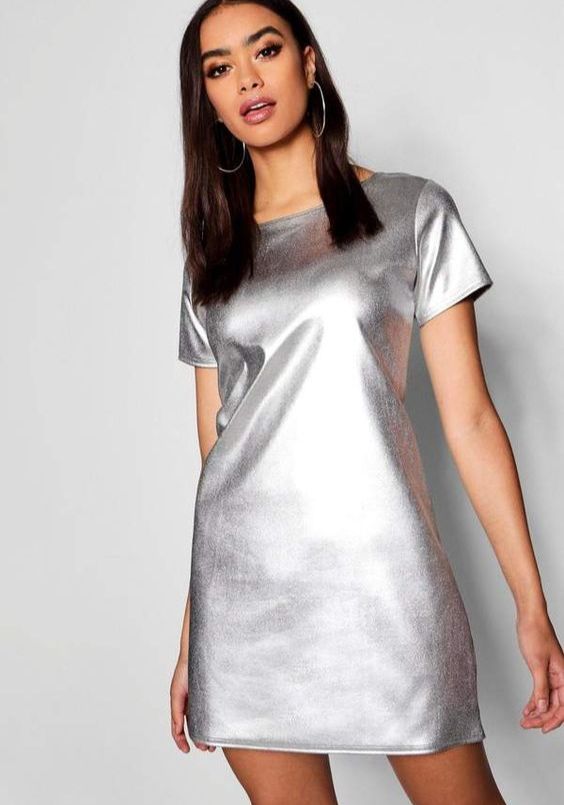 Holographic Shift Dress