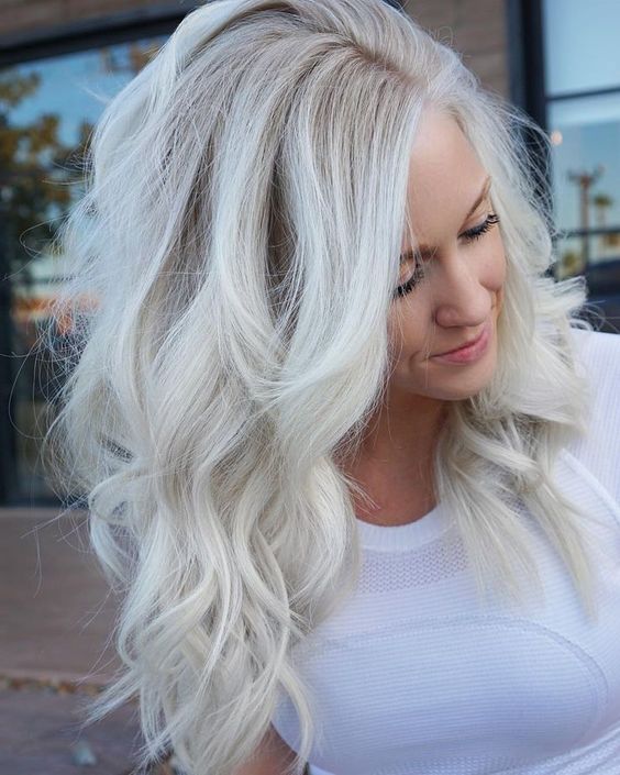 Icy Blonde Textured Lob