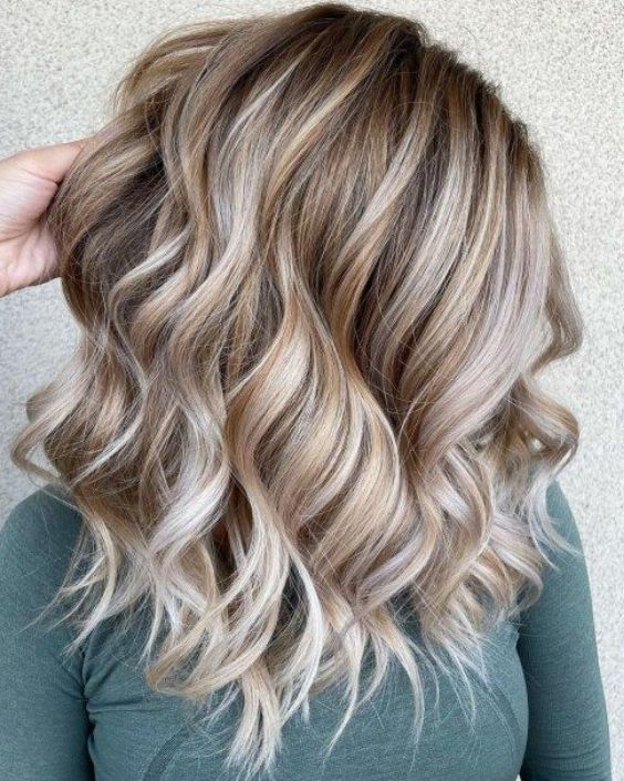 Icy Blonde with Subtle Caramel Streaks