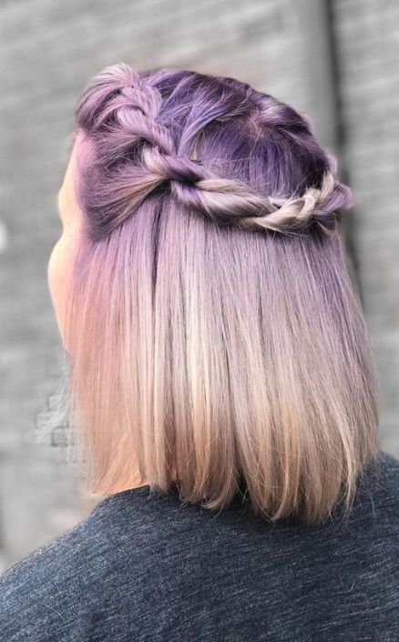 Lavender Crown Braid with Blonde Halo