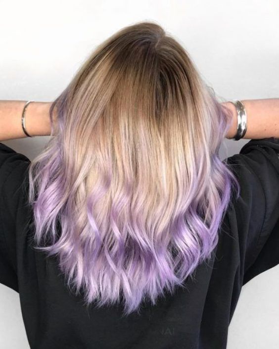 Lavender Ombre Waves