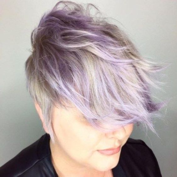 Lavender Pixie Cut