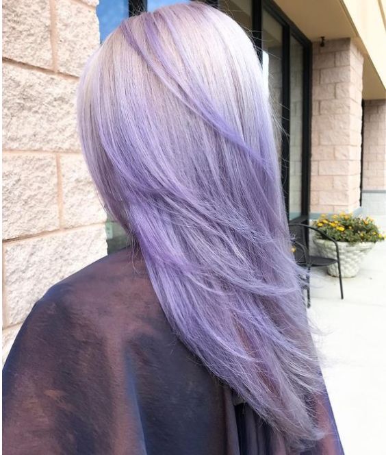 Lavender Reverse Balayage on Blonde