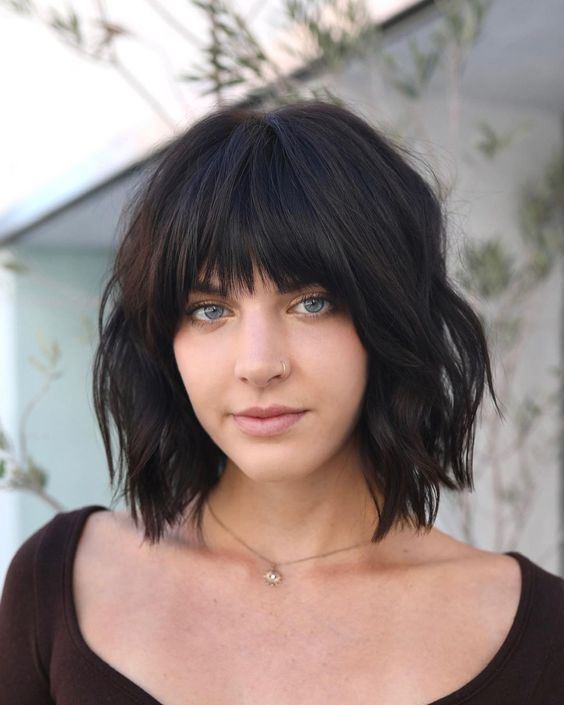 Layered Bob with Bangs