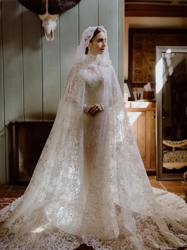 Lily Collins Wedding Dress