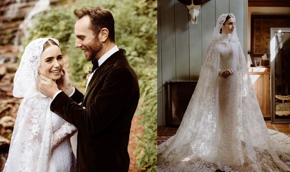 Lily Collins Wedding Dress