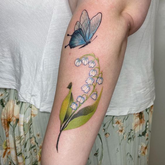 Lily of the Valley and Butterflies