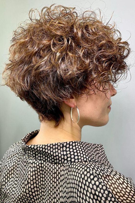 Long Curly Pixie With Voluminous Curls