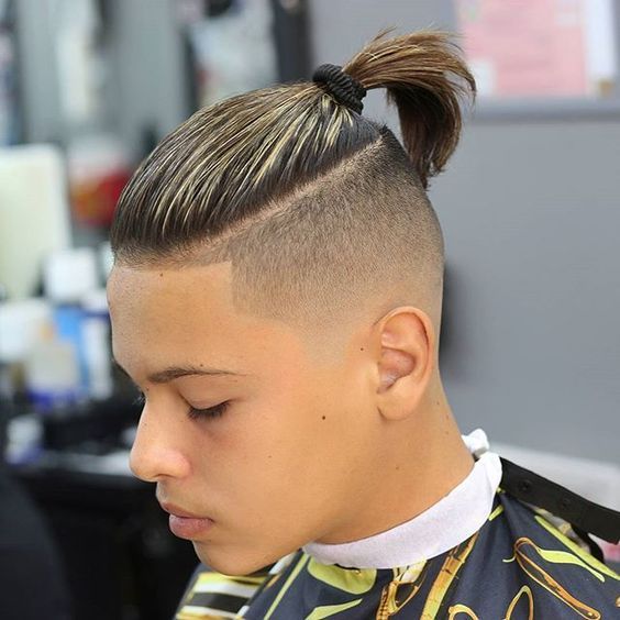 Long Top Undercut with Skin Fade