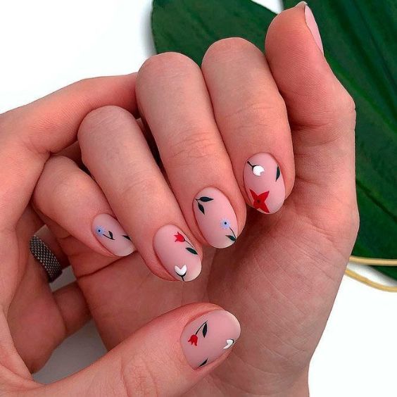 Lovely Flowers Nail Designs