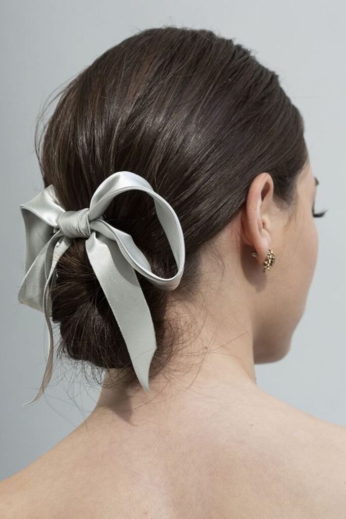 Low Bun with Ribbon