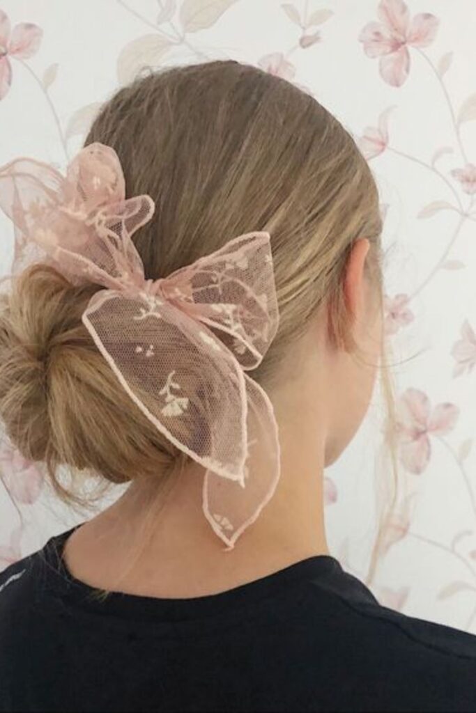 Low Bun with Ribbon