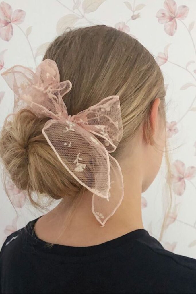 Low Bun with Ribbon