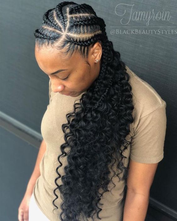 Low Ponytail with Jumbo Braids